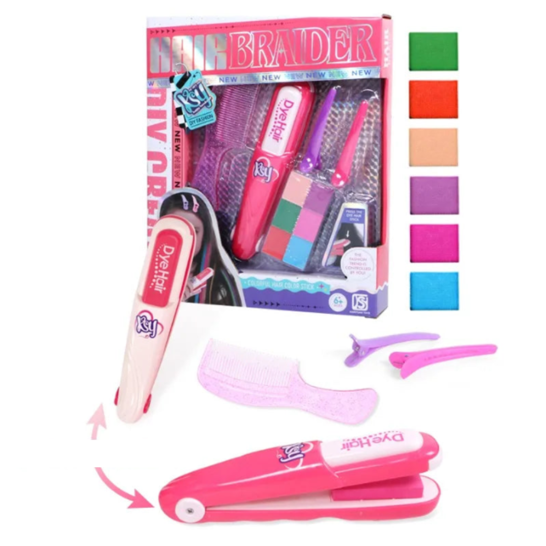 Children's Simulated Hair Dyeing Stick Set – DIY Hair & Makeup Tools
