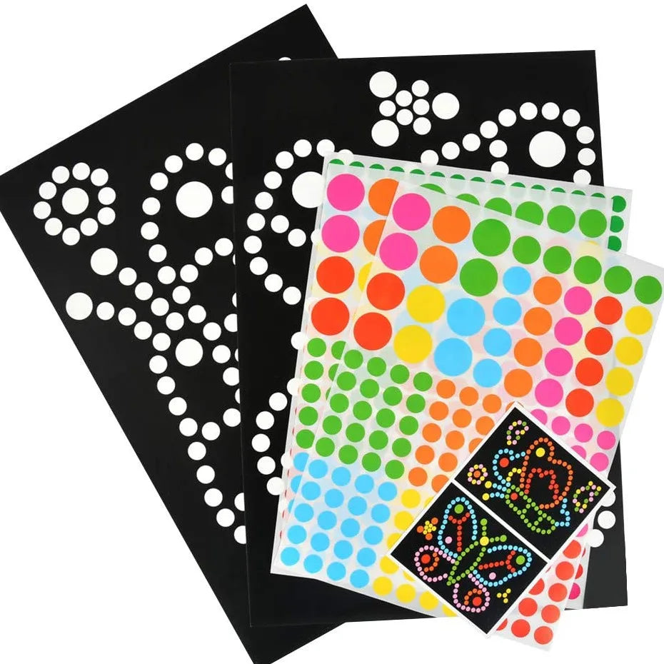 Funny Puzzle Dot Stickers – Cute Animal Mosaic Craft Set for Kids