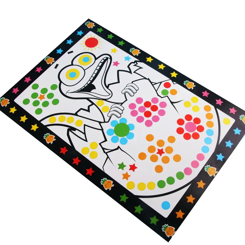 Funny Puzzle Dot Stickers – Cute Animal Mosaic Craft Set for Kids