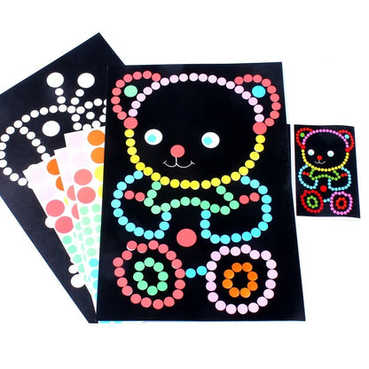 Funny Puzzle Dot Stickers – Cute Animal Mosaic Craft Set for Kids
