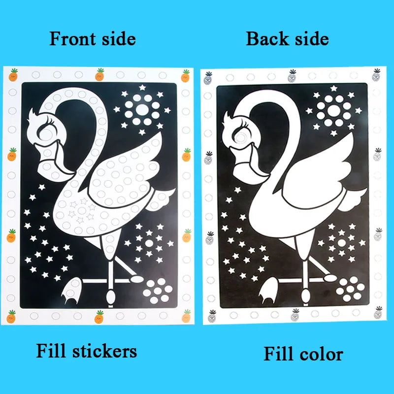 Funny Puzzle Dot Stickers – Cute Animal Mosaic Craft Set for Kids