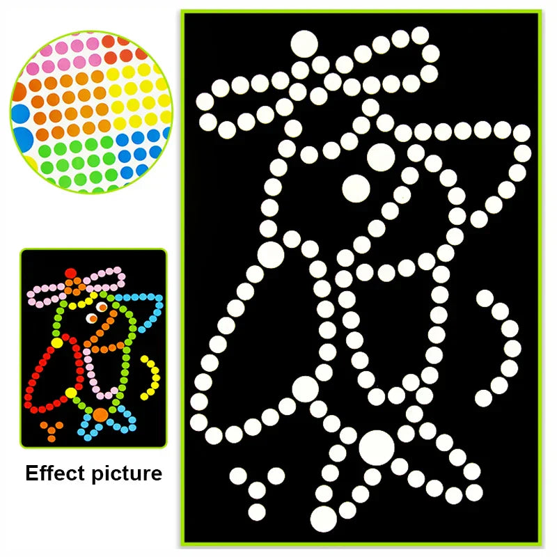 Funny Puzzle Dot Stickers – Cute Animal Mosaic Craft Set for Kids