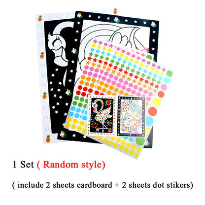 Funny Puzzle Dot Stickers – Cute Animal Mosaic Craft Set for Kids