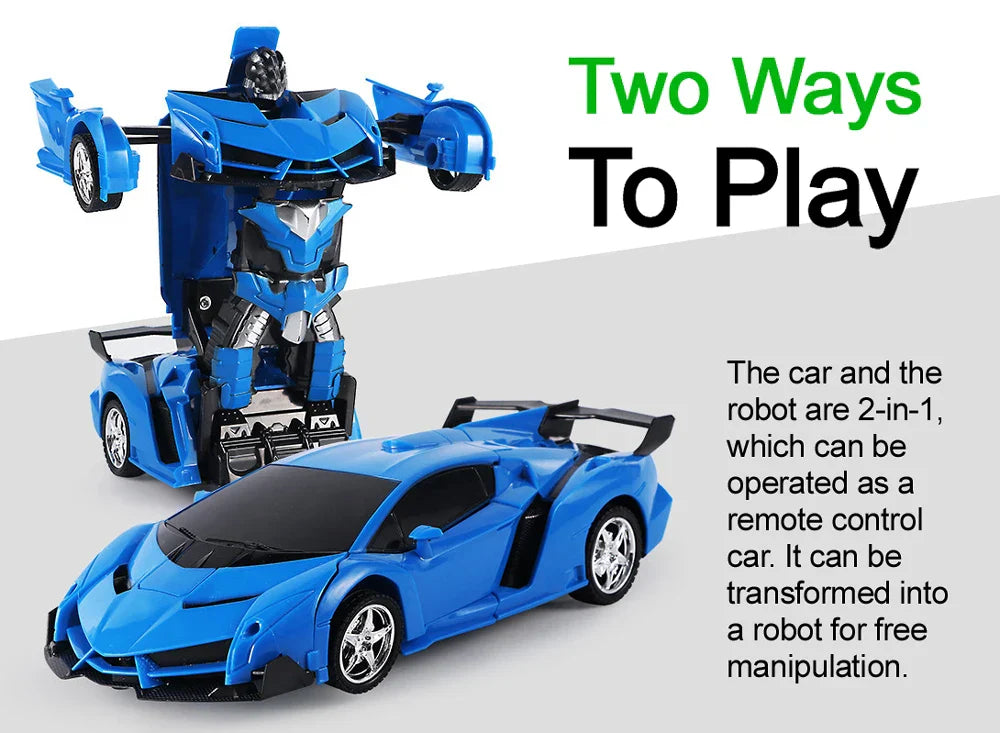 Electric Transforming Police Toy Car