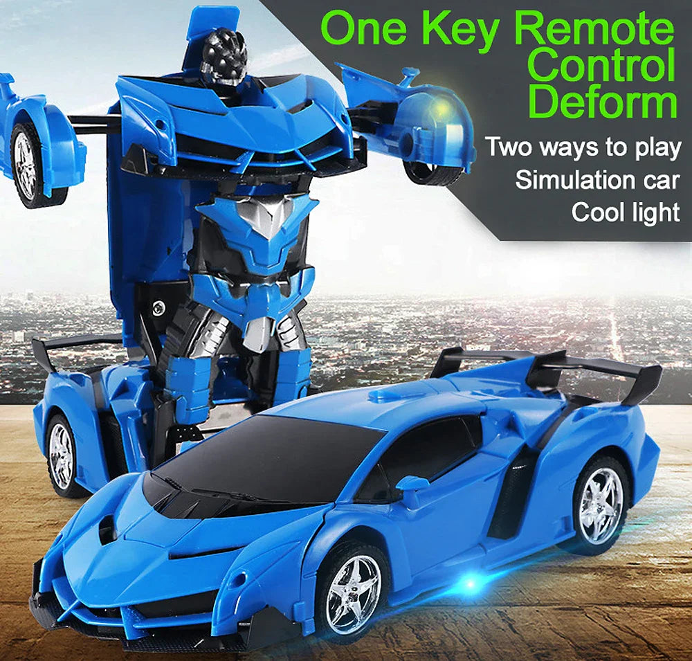 Electric Transforming Police Toy Car