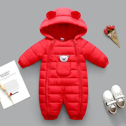 SnuggleBear Hooded Baby Snowsuit