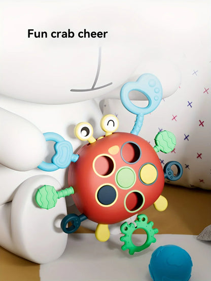 Baby Fun Cartoon Crab Toy – Musical Teether & Early Education Puzzle