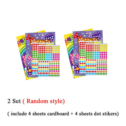 Funny Puzzle Dot Stickers – Cute Animal Mosaic Craft Set for Kids