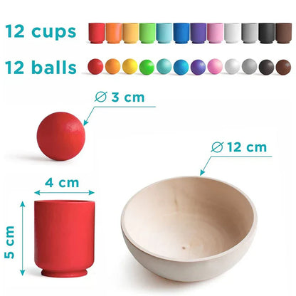 Montessori Wooden Sorting Toy for Toddlers