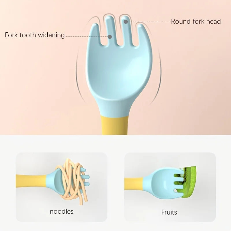 Bendable Twist Baby Fork and Spoon Set