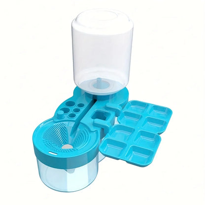 CleanFlow 6-in-1 Paintbrush Cleaner & Brush Holder | Water Circulation Art Cleaning Cup