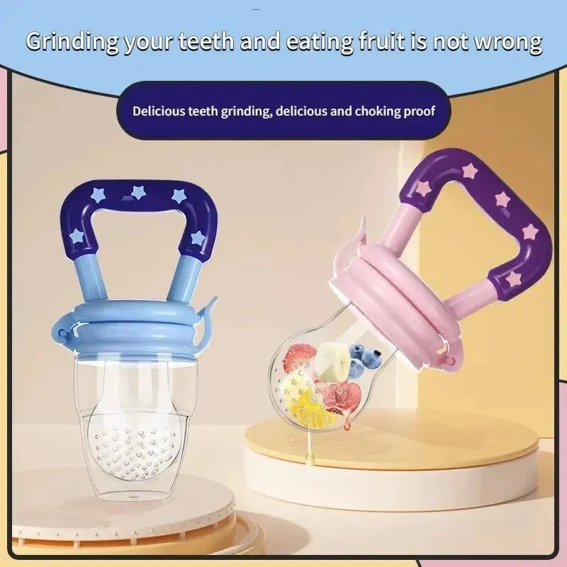 3PCS Baby Silicone Fruit & Vegetable Teether Feeding Set