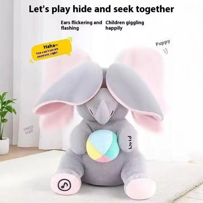 Singing Elephant Plush Toy – Interactive Hide & Seek Musical Toy