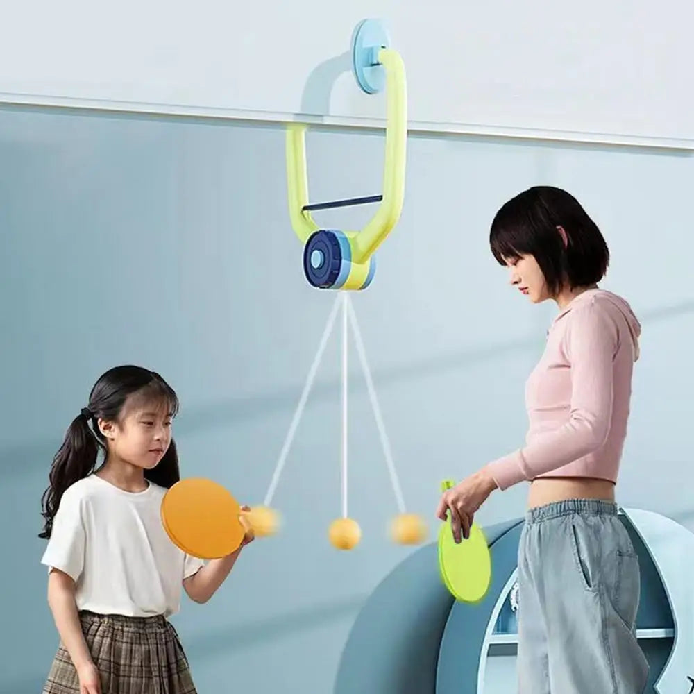 Portable Kids Table Tennis Trainer – Adjustable Door Frame Set for Skill Development