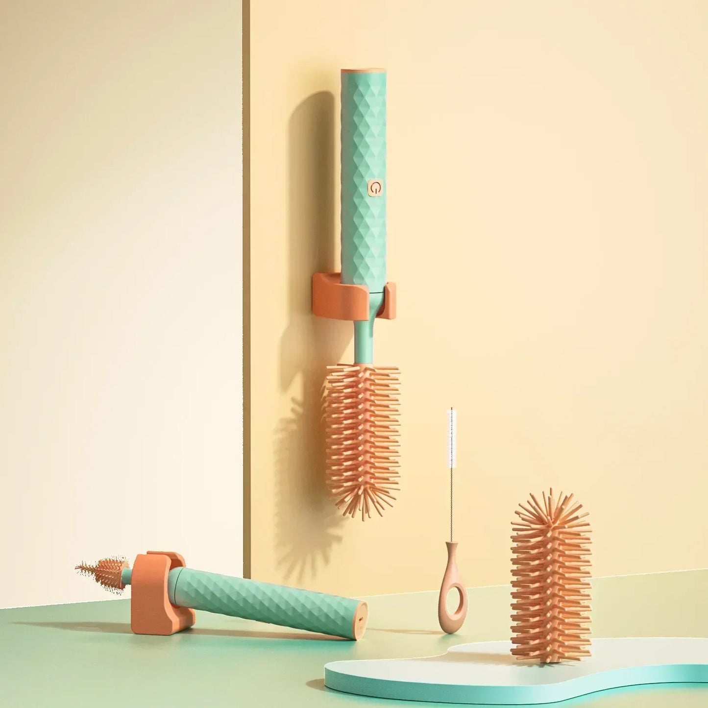 Electric Silicone Baby Bottle Brush with Extensions