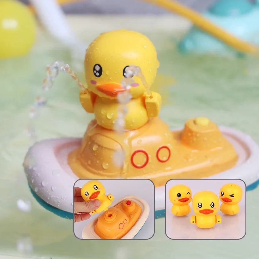 QuackFlow Duck Shower Bath Toy – Electric Water Spray Boat for Kids