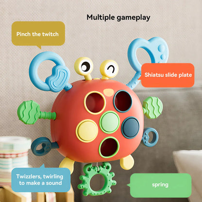 Baby Fun Cartoon Crab Toy – Musical Teether & Early Education Puzzle