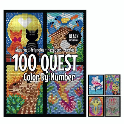 100 Colour Adventures – Magic Colour By Number Book