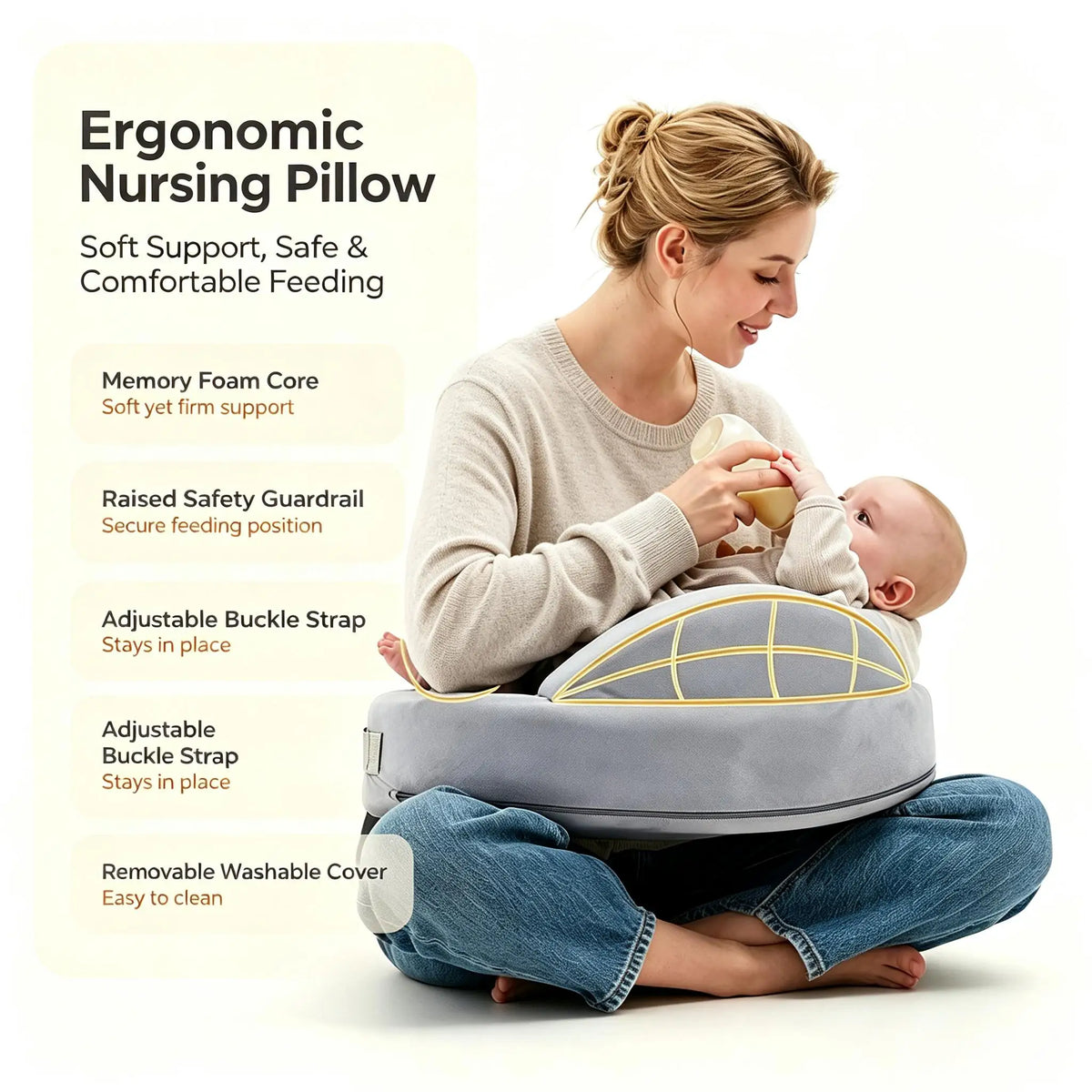 CradleRest Memory Foam Nursing Pillow