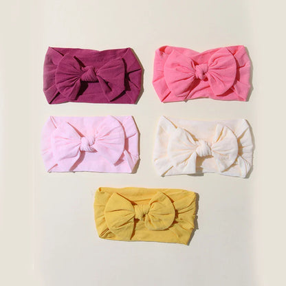 5Pcs Cute Bows Baby Headband Set – Soft Elastic Hair Bands