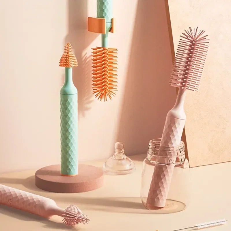 Electric Silicone Baby Bottle Brush with Extensions