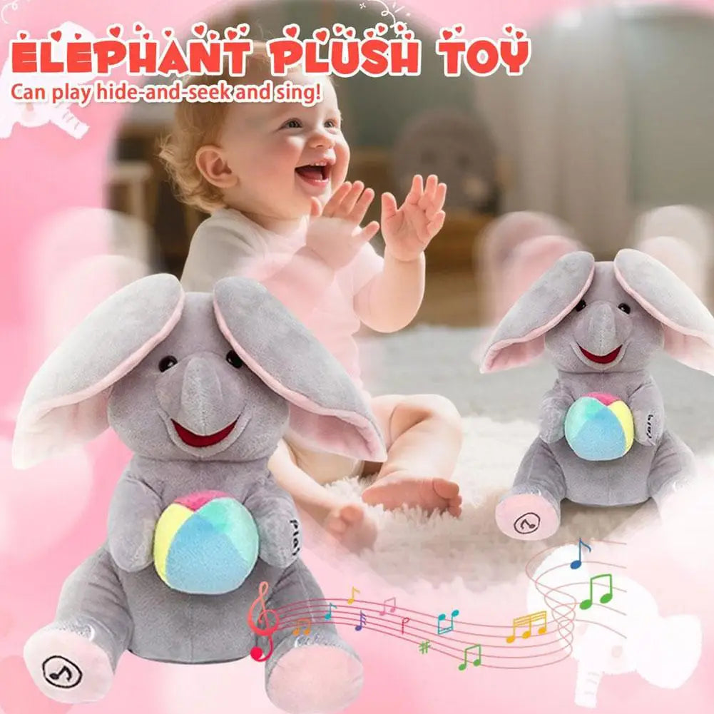 Singing Elephant Plush Toy – Interactive Hide & Seek Musical Toy
