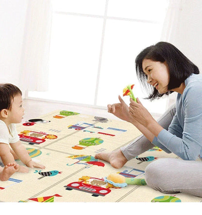 Foldable Baby Play Mat – Waterproof Double-Sided Cartoon Activity Mat