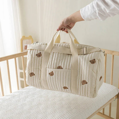 Embroidered Mom Tote Bag – Lightweight Large Capacity Travel Bag