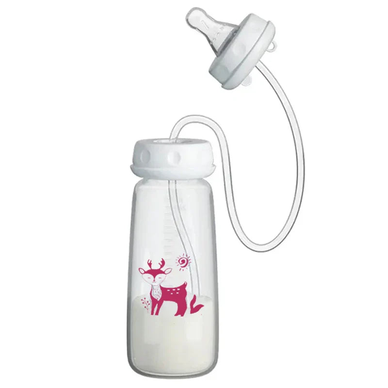 Hands-Free Baby Feeding Bottle – Anti-Colic Nursing System
