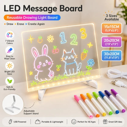 LED Acrylic Drawing & Message Board for Kids