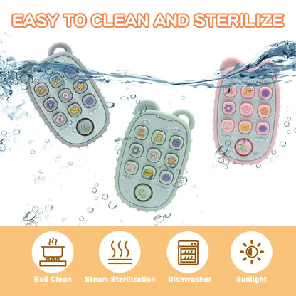 Baby Phone Teether – Silicone Teething Toy for Babies & Toddlers