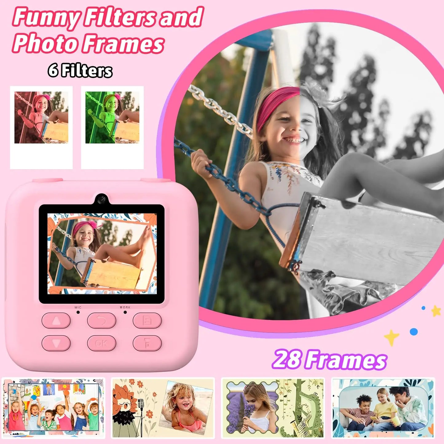 Kids Dual Lens Selfie Digital Camera