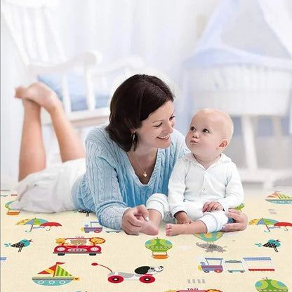 Foldable Baby Play Mat – Waterproof Double-Sided Cartoon Activity Mat