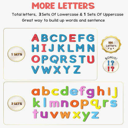 Magnetic Alphabet Letters Kit with Magnet Board