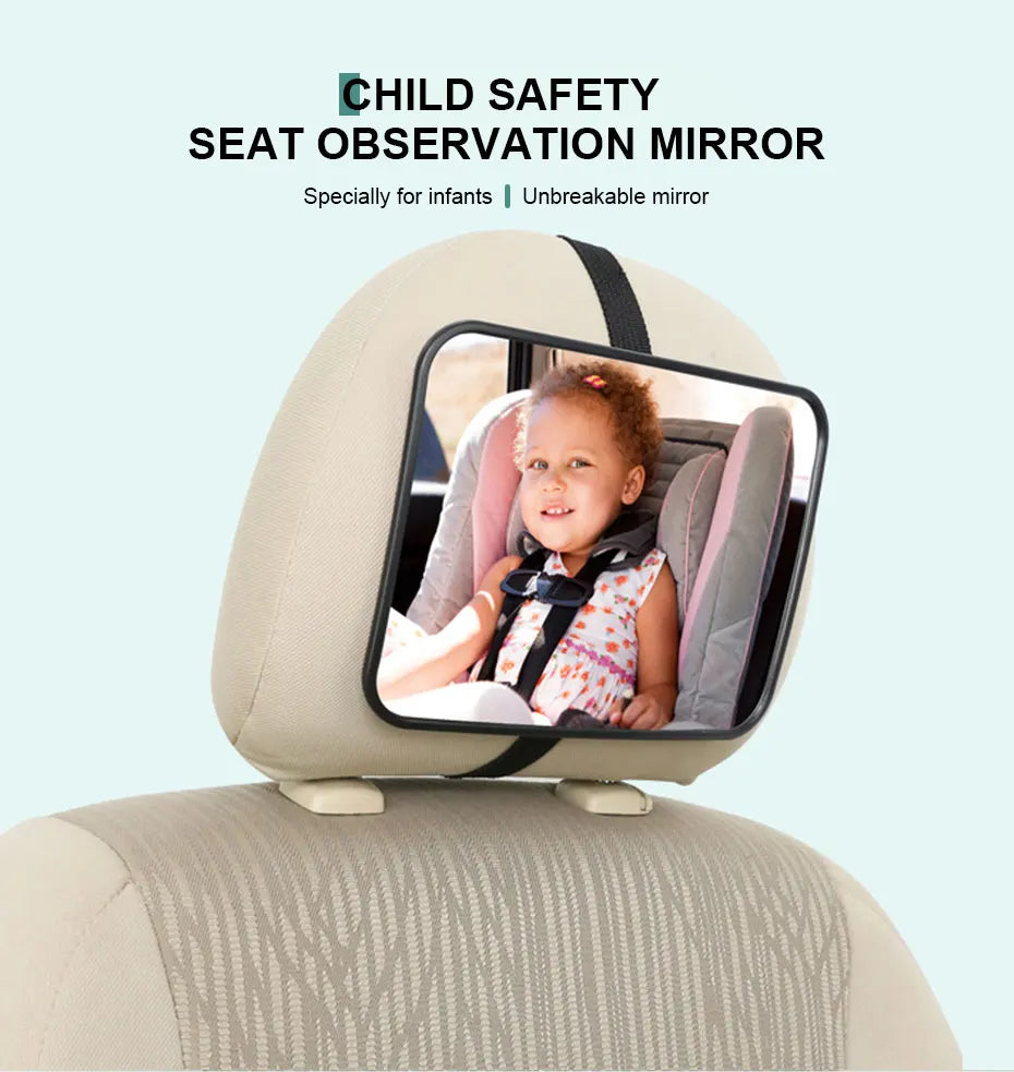 Car Rearview Mirror for Baby Safety – Universal Seat Headrest Mirror