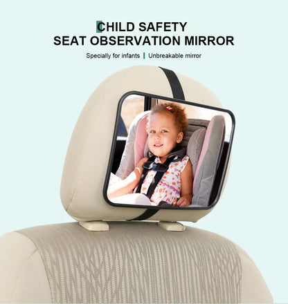 Car Rearview Mirror for Baby Safety – Universal Seat Headrest Mirror