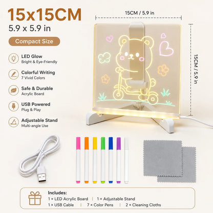 LED Acrylic Drawing & Message Board for Kids
