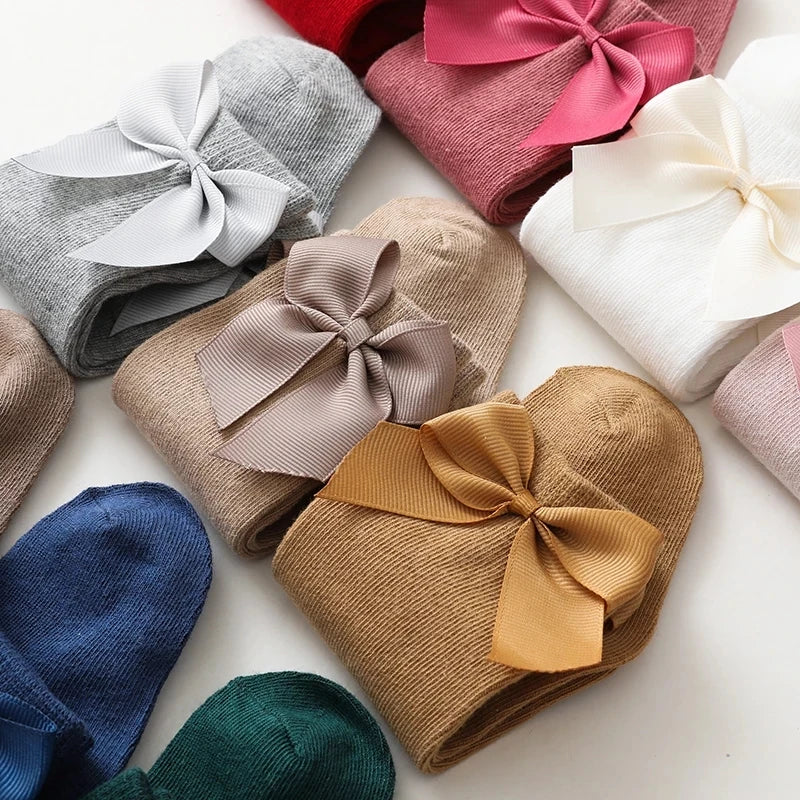 Baby Girls Socks – Spanish Style Bow Cotton Mesh Breathable Socks for Newborns