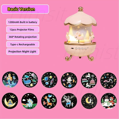 Electric Bunny Projector Night Light for Kids