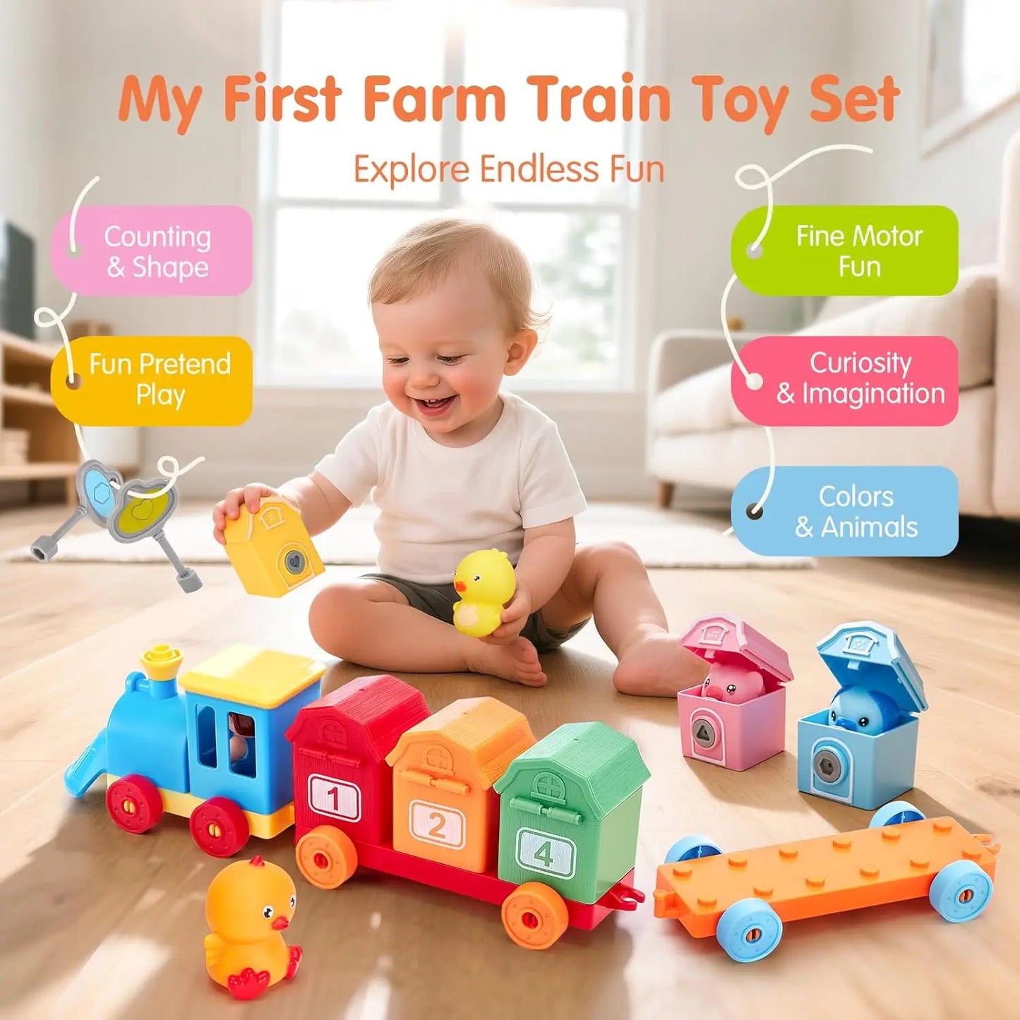 Montessori Learning Train & Surprise Gift Set
