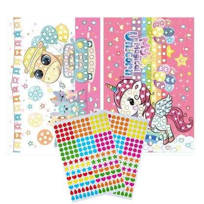 Funny Puzzle Dot Stickers – Cute Animal Mosaic Craft Set for Kids