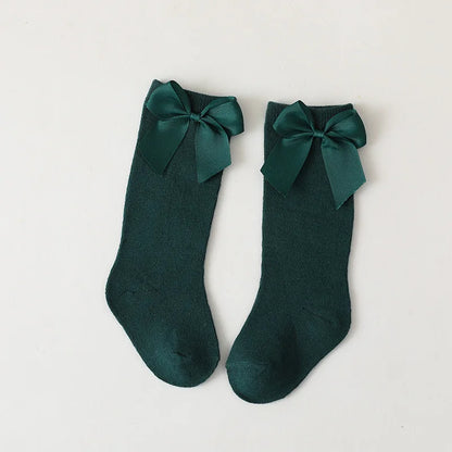Baby Girls Socks – Spanish Style Bow Cotton Mesh Breathable Socks for Newborns