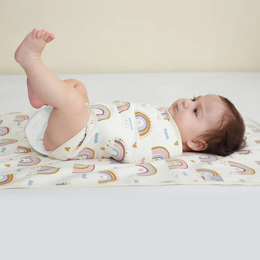 Soft Cotton Baby Swaddle Wrap 🌿🤍