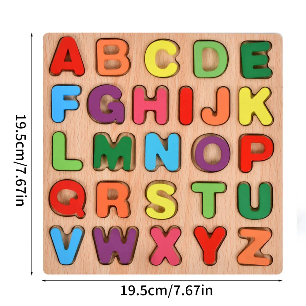 Wooden Puzzles - Alphabet and Numbers