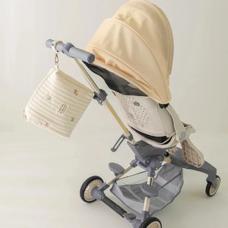 Cute Printed Bear Embroidered Mommy Bag