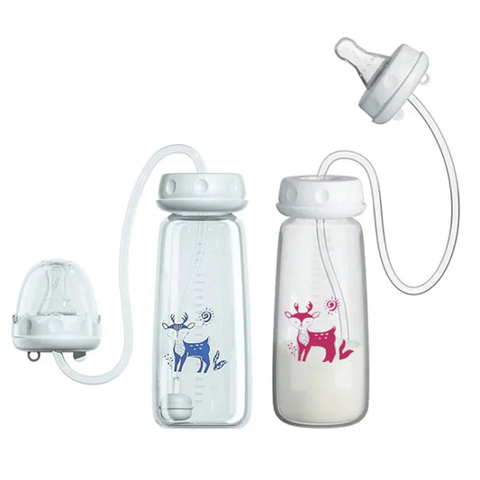 Hands-Free Baby Feeding Bottle – Anti-Colic Nursing System
