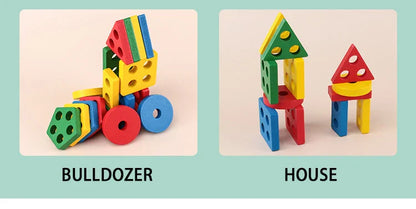 Wooden Shape Stacking Blocks