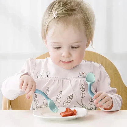 Bendable Twist Baby Fork and Spoon Set
