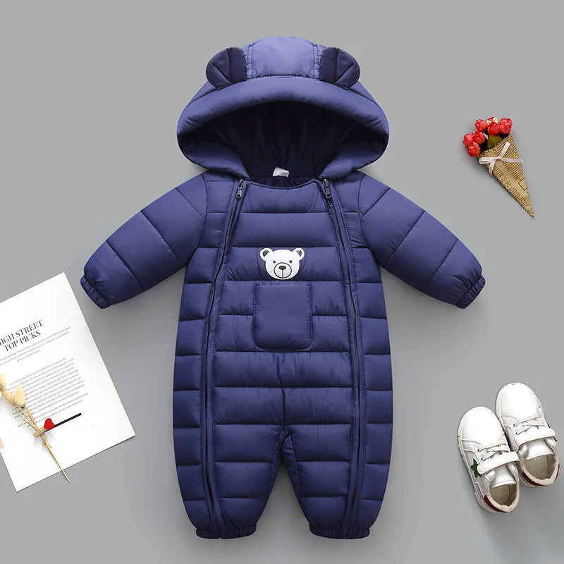 SnuggleBear Hooded Baby Snowsuit
