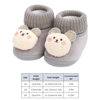 BearStep – Plush Anti-Slip Baby Crib Shoes 🐻👟